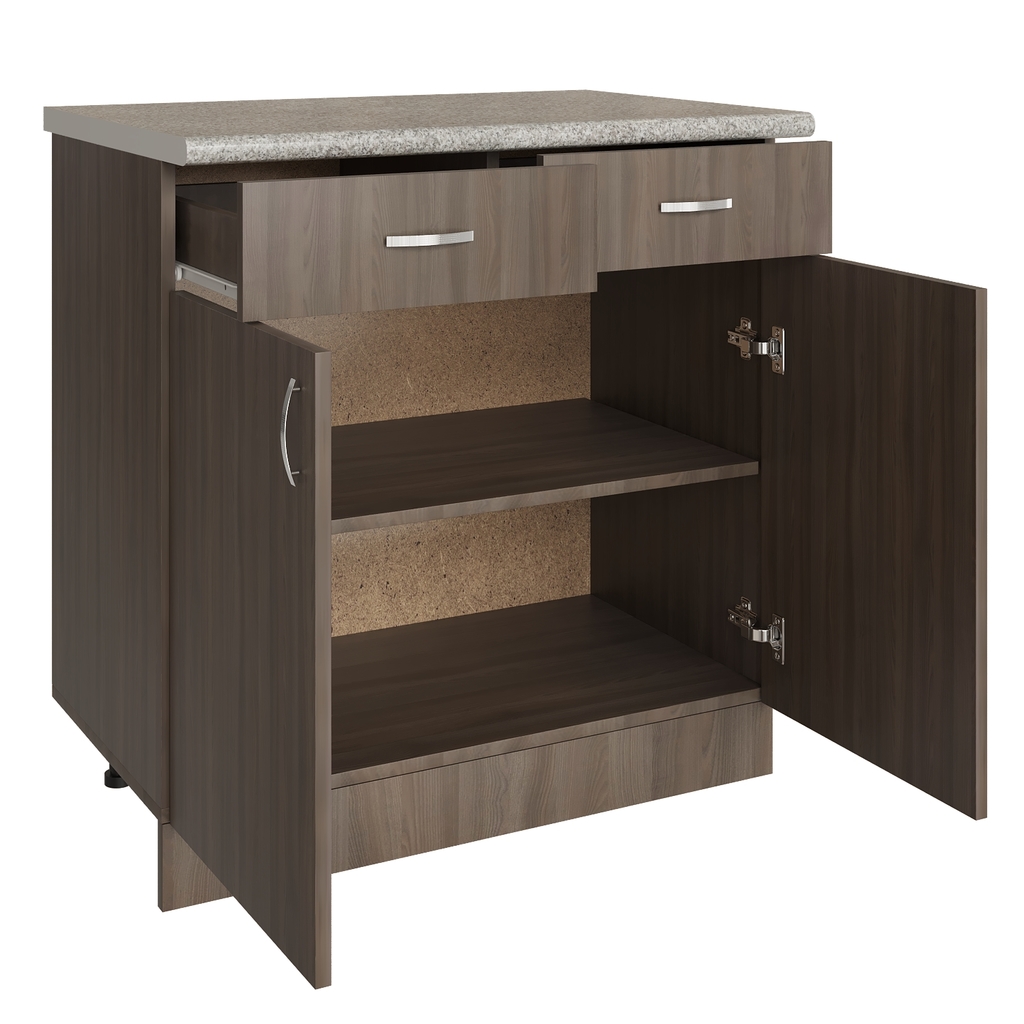 Стол разделочный 80 шимо/ясень темный, 2 ящика