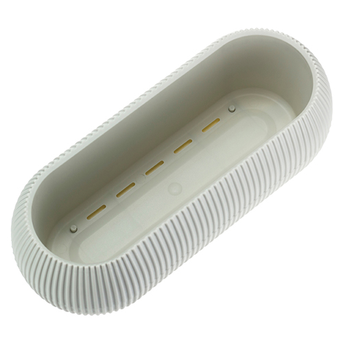 Кашпо 1.3 л IDEA ПИКАНТО М 3210, овальное, белый ротанг