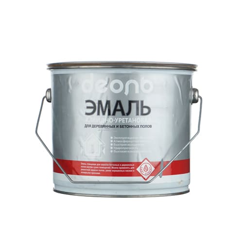 Эмаль быстросохнущая маслобензостойкая светло-серая 3кг, ДЕОЛЬ, для бетонных и дер. полов, 1/4