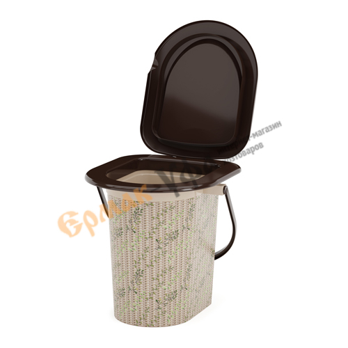 Ведро - туалет 17л Плетёнка, Альтернатива, м2329, 1/10