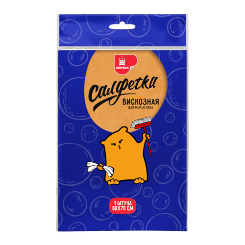 Тряпка для пола вискозная 60*70см, 2/15