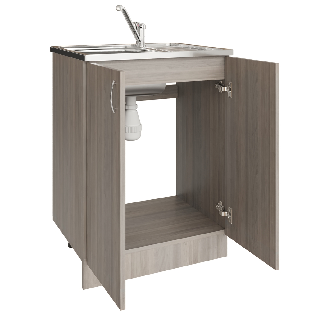 Тумба 60 ЛДСП шимо/ясень светлый, ОТДЕЛЬНО ПРИОБРЕТАЕТСЯ МОЙКА