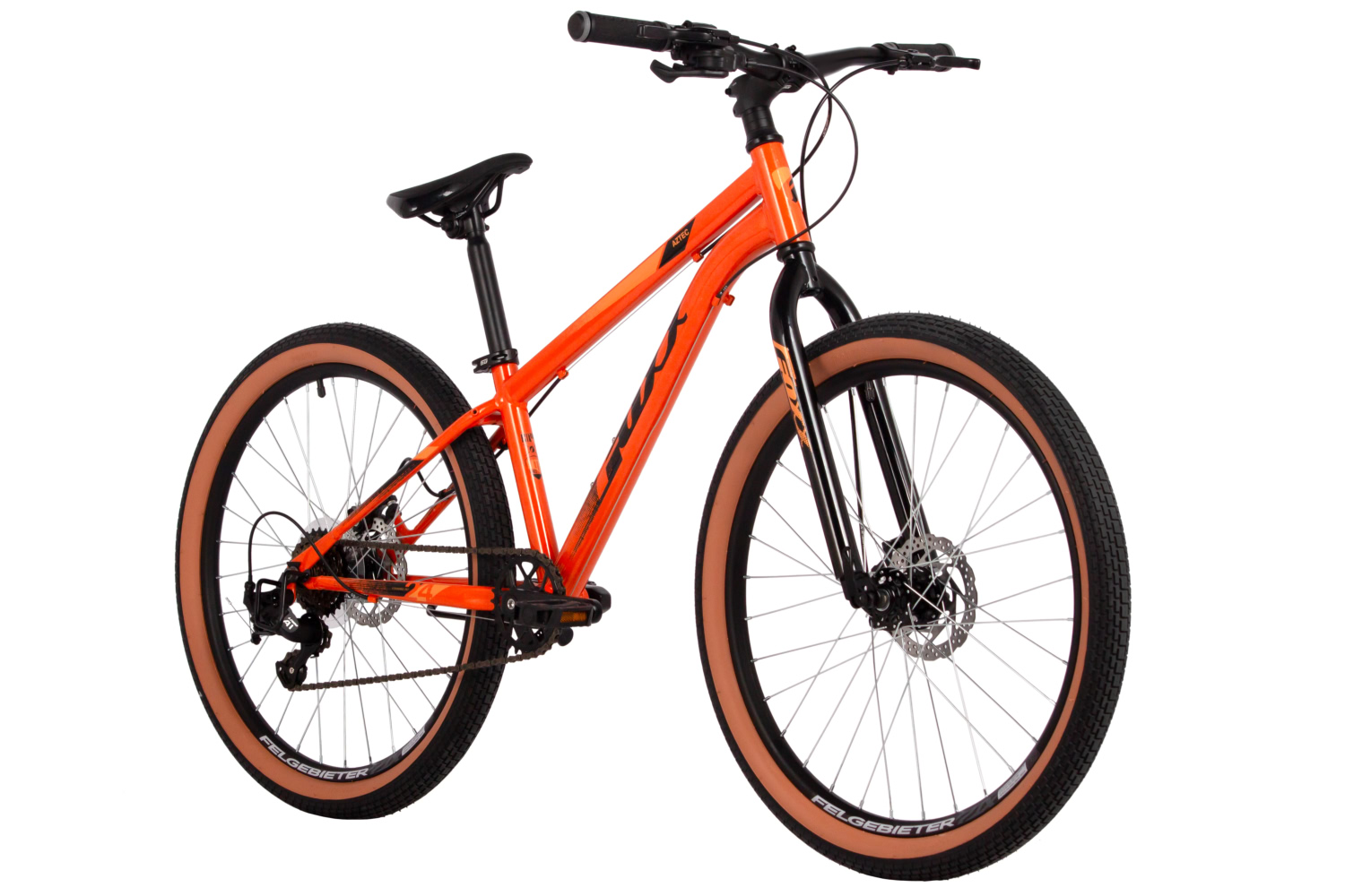 Велосипед FOXX 24, AZTEC JR оранжевый, сталь, размер 12,