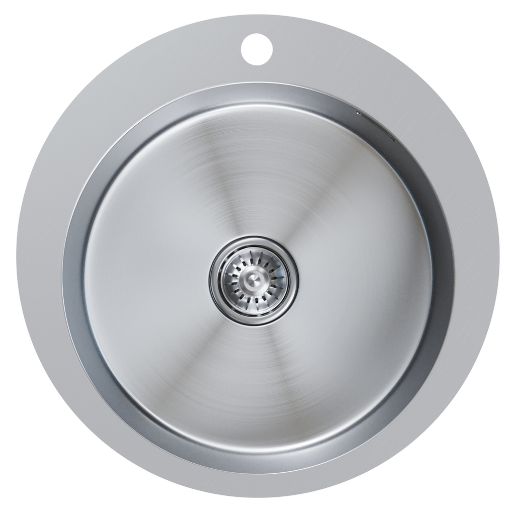 Мойка настол.монтаж D50, 3, 0 вып 3 1/2 круглая MIXLINE PRO 20см с сифоном, сатин