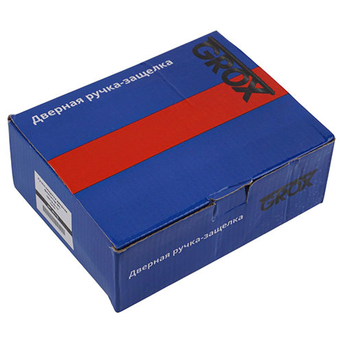 Ручка защелка дверная фиксатор WC GROX ЗВ6-TR-02 SN, никель 1/30
