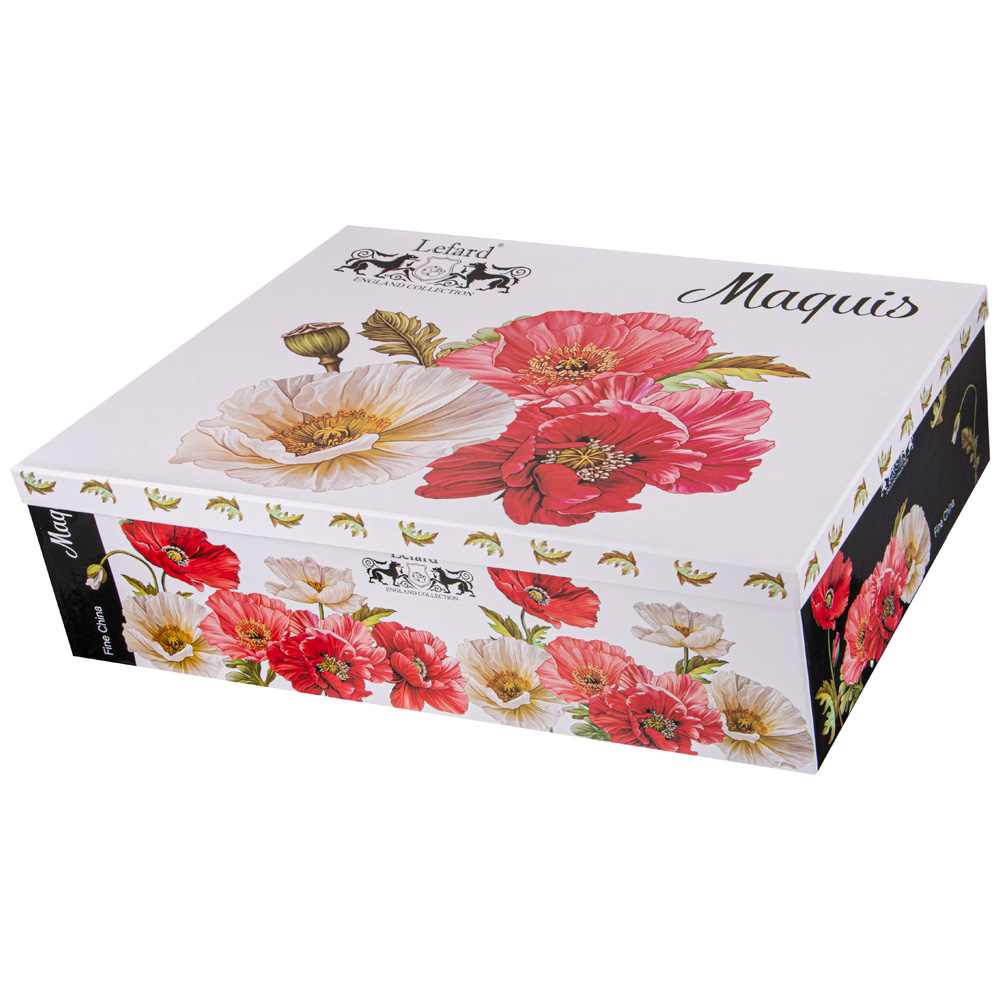 ЧАЙНЫЙ СЕРВИЗ LEFARD, МАКИ, НА 6 ПЕР. 14 ПР., КОР=2 НАБ.