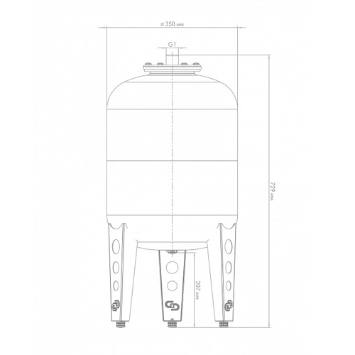 Расширительный бак В 50, Джилекс