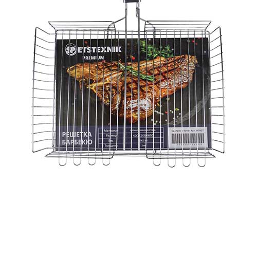 Решетка для барбекю SPETSTEXNIK корзинка большая 400*300*60, толщина прута 2мм вес 960гр, 1/20