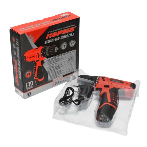 Дрель-шуруповерт аккумуляторная, ПАРМА ДША-02-2012/1Li