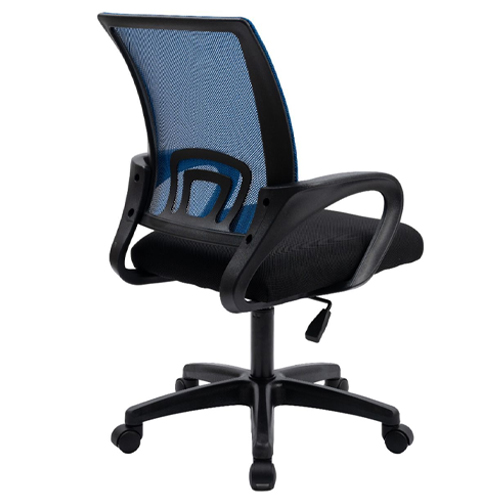 Кресло офисное, компьютерное TRON А1 сетка Standard, 47х48х46 см, синий-чёрный