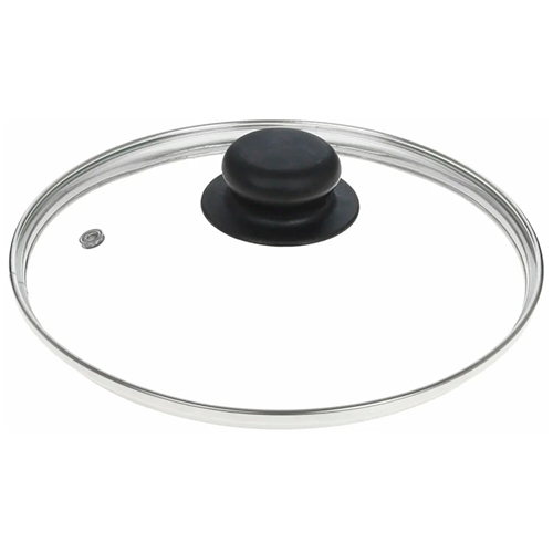 Крышка 20см с ручкой стеклянная с метал/обод низ. TIMA, Россия, 1/28