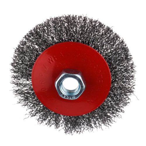 Щетка для УШМ, тарелка, 100мм/М14 мягкая Барракуда, сталь, 1/100