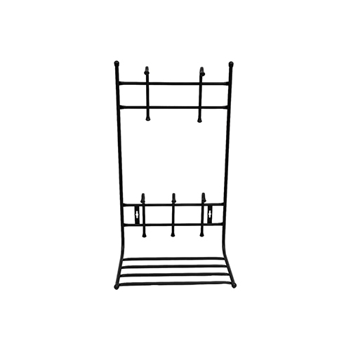 Вешалка настенная 5 крючков с полкой 410х250х745мм ВПТ5/Ч Черный, НИКА, Россия, 1/5