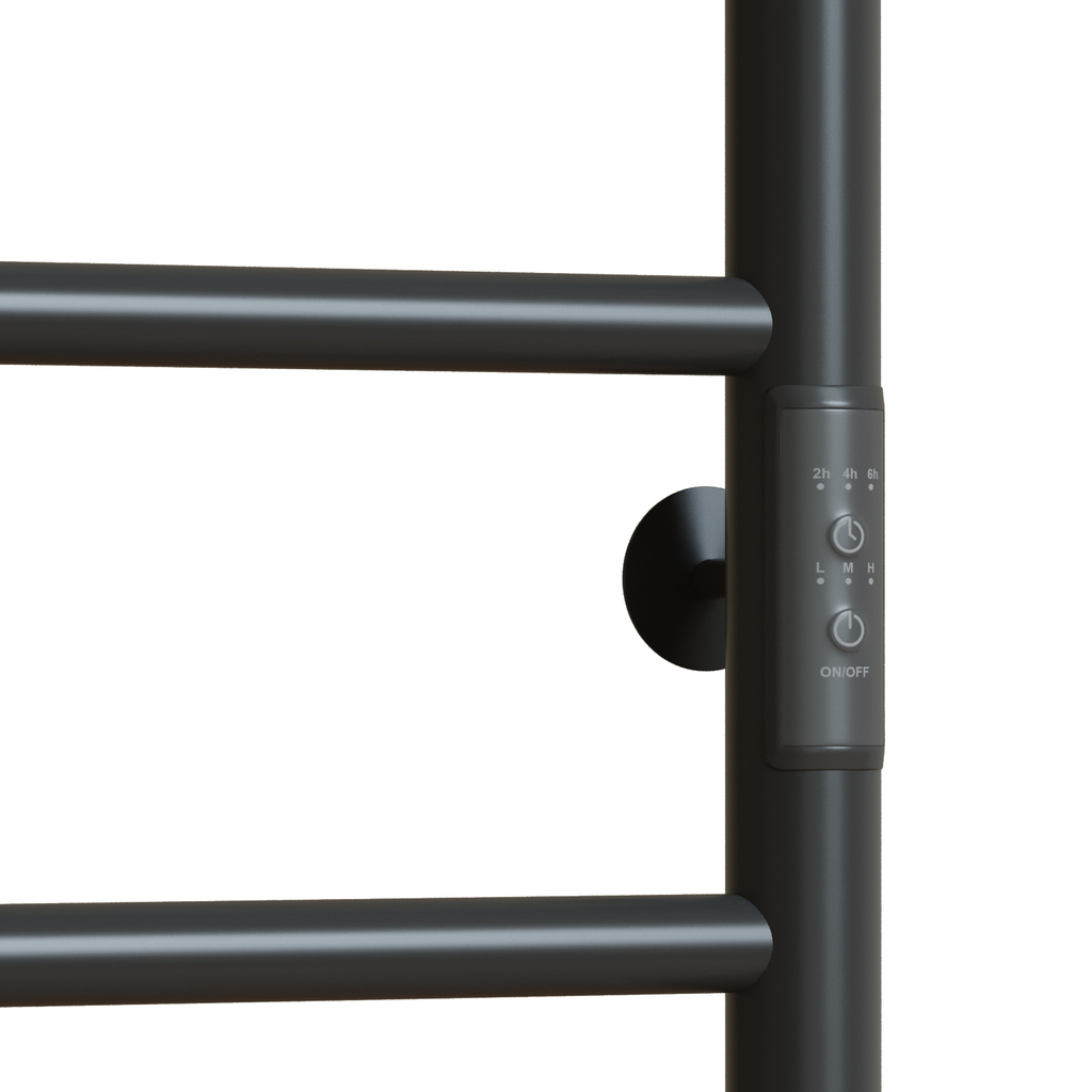 Полотенцесушитель MIXLINE VEGA 80х50, таймер, 318Вт, 5 перекладин + ПОЛКА электрический ГРАФИТ