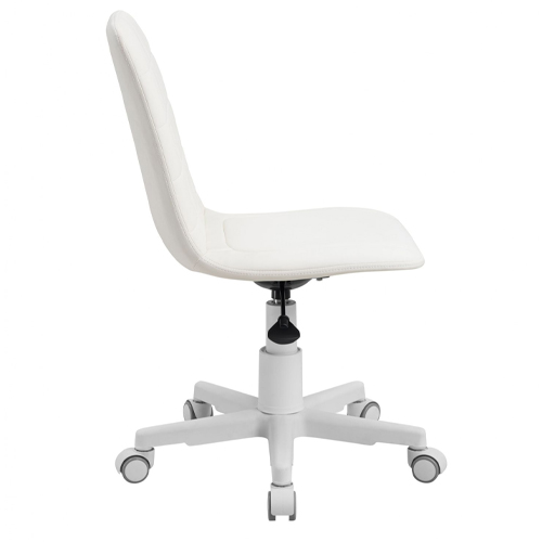 Кресло офисное, компьютерное TRON B1 экокожа Standard, хром, белый