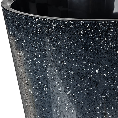 Горшок для цветов 1.6 л Grenada 221609121/02, 160 мм, с дренажной вставкой, гранит светло-серый