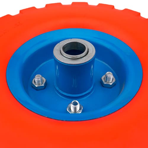 Колесо для тачки 10х4,1/3. 5 х4/20 мм. пенополиуретановое, не симметр. втулка PU2020-АС, 1/10