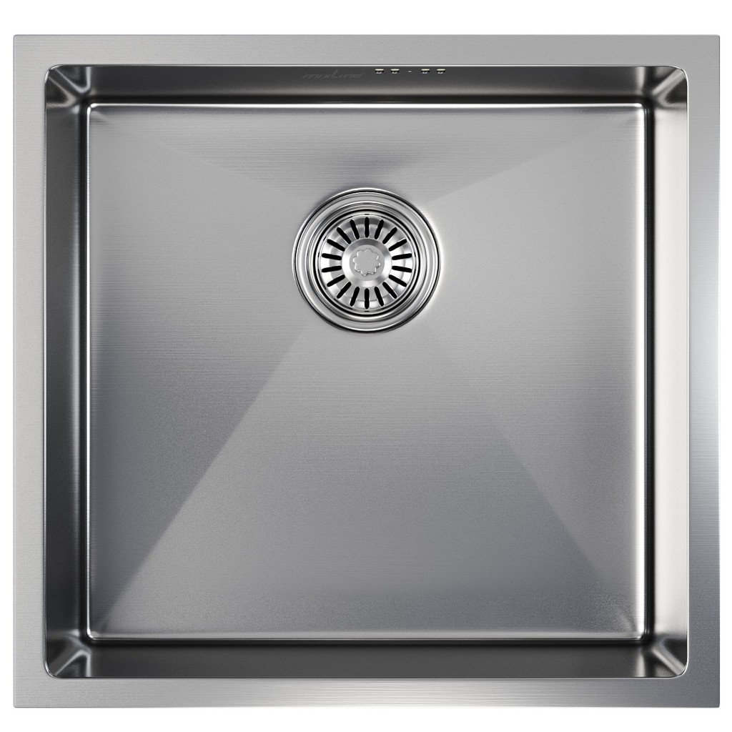 Мойка подст.монтаж 45х42, 3, 0 вып 3 1/2 MIXLINE PRO 20см с сифоном, сатин