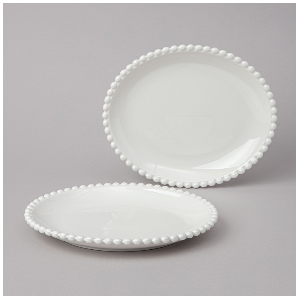 НАБОР ТАРЕЛОК ОВАЛЬНЫХ LEFARD, PEARL, 2 ШТ. 23*19, 5*3 СМ, КОР=12НАБ.