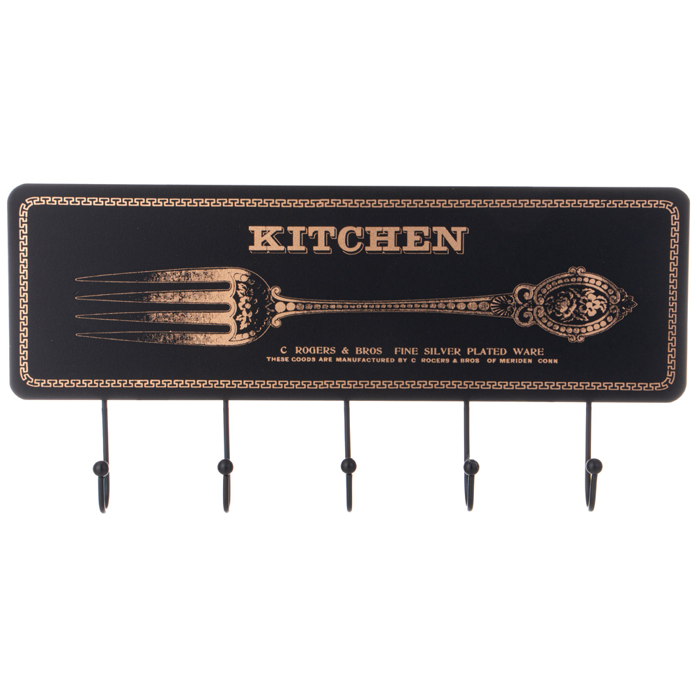 ВЕШАЛКА ДЛЯ КУХОННЫХ АКСЕССУАРОВ  39,5*19*4,5 СМ