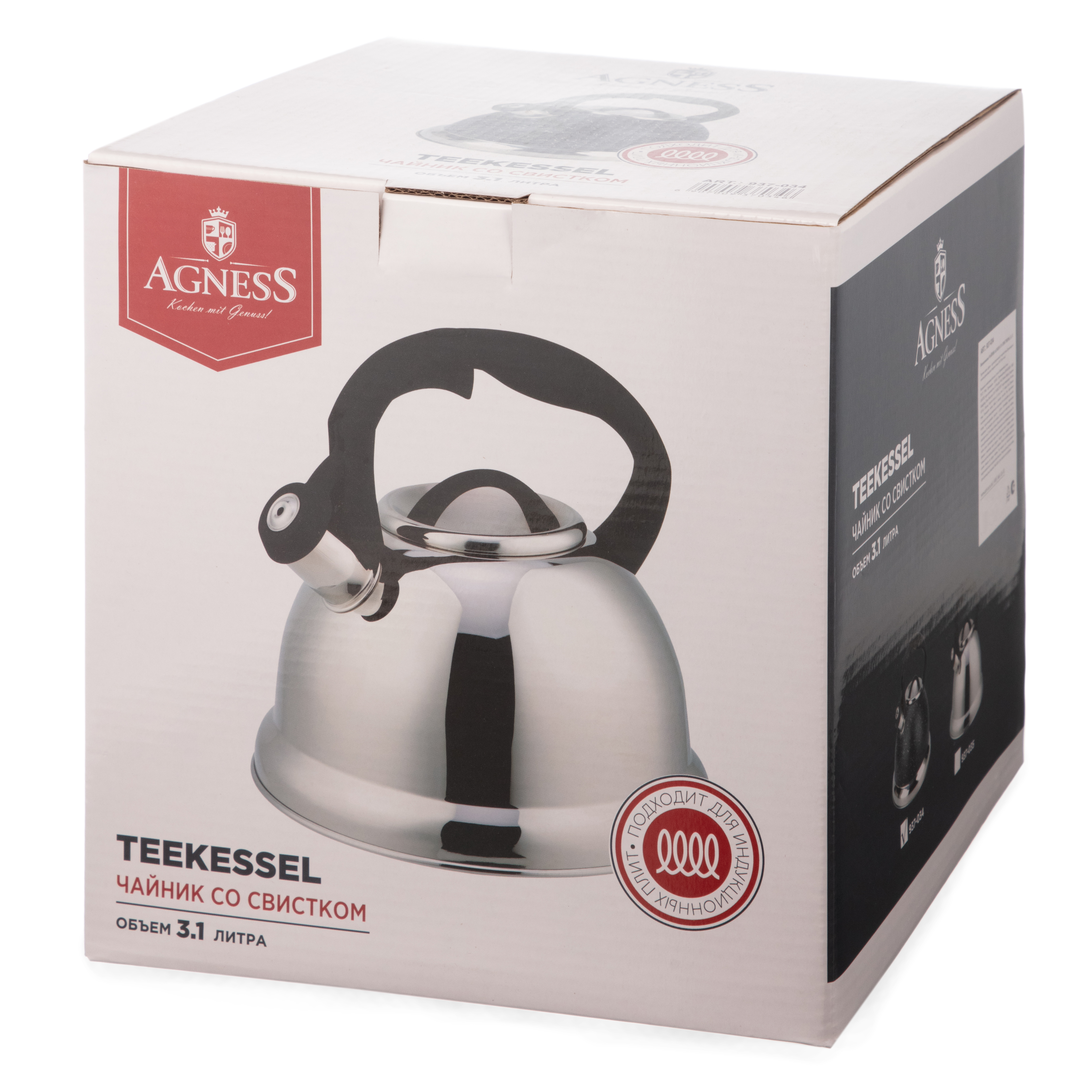 ЧАЙНИК AGNESS СО СВИСТКОМ, 3,1 Л