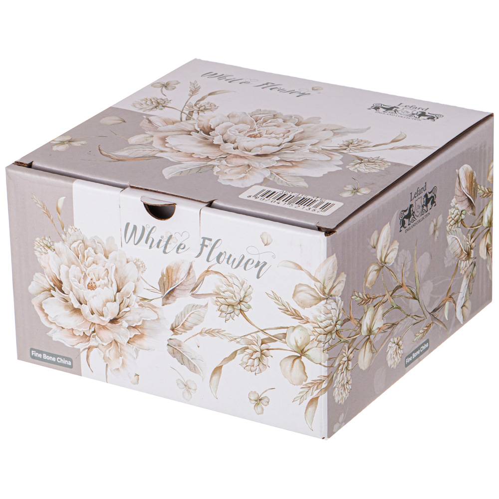 ЧАЙНАЯ ПАРА LEFARD, WHITE FLOWER, 330 МЛ СЕРАЯ, КОР=24НАБ.