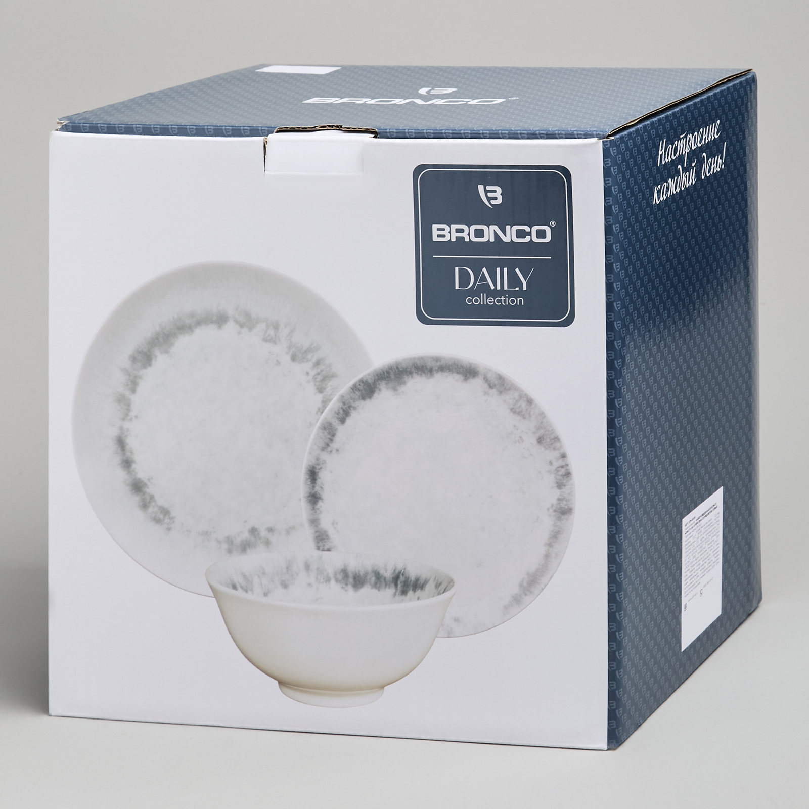 НАБОР ОБЕДЕННЫЙ BRONCO, DAILY, НА 4 ПЕРСОНЫ 12 ПРЕДМЕТОВ СЕРЫЙ