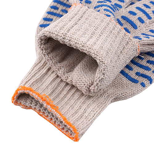 Перчатки х/б белые 7,5 кл, 8 нит с ПВХ, волна, МАСТЕР, СУПЕР большие, 10/250