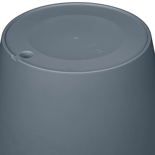 Горшок для цветов 7 л Homver Tarragon 221610535/01, 250 мм, со вставкой, серый