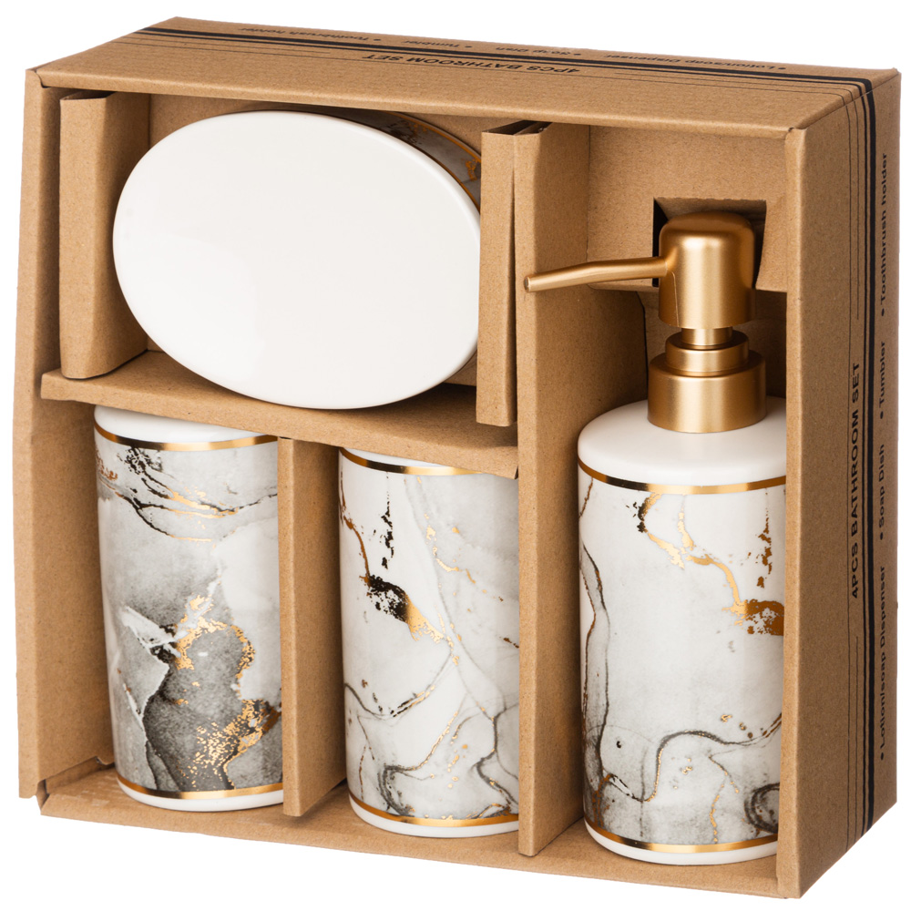 НАБОР ДЛЯ ВАННОЙ КОМНАТЫ 4 ПР., КОР=12НАБ. 360 МЛ