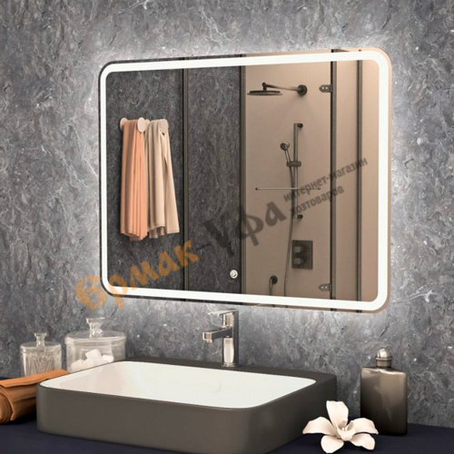 Зеркало MIXLINE Альдо 800*700, ШВ, сенсорный выключатель, светодиодная подсветка, 1/1