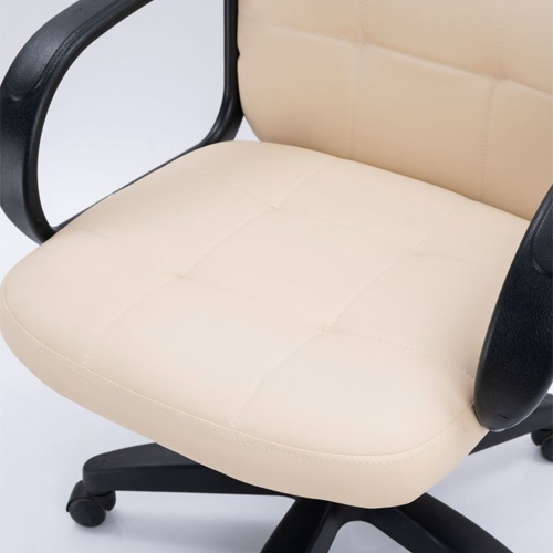 Кресло офисное, компьютерное TRON V1 экокожа Prestige, 68х52х51.5 см, бежевый