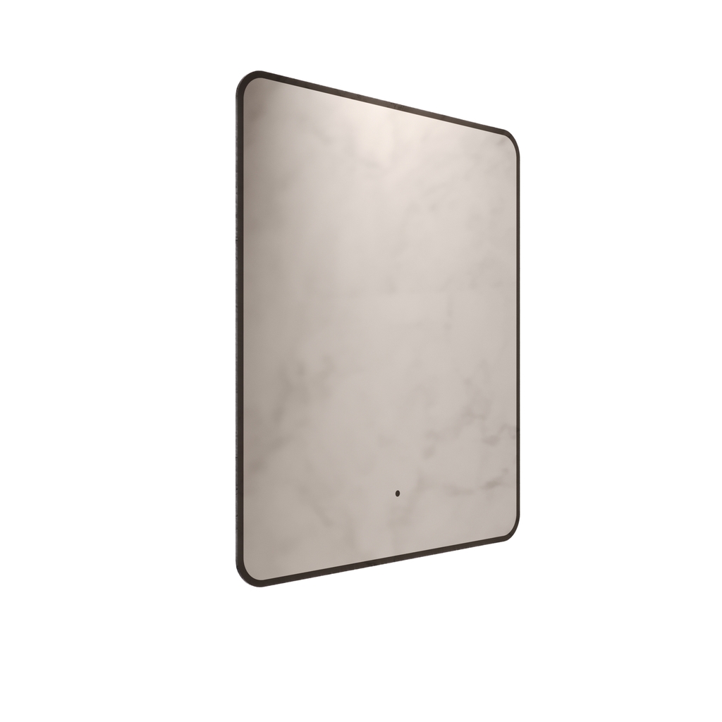 Зеркало MIXLINE, Инканто, 600*700, ШВ бесконтактный сенсор, светодиодная подсветка, черная окантовка