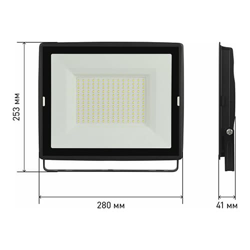 Прожектор светодиодный 150W ЭРА LED 6500К 280х253х41 модель LPR-023-0-65К-0150, черный, 1/