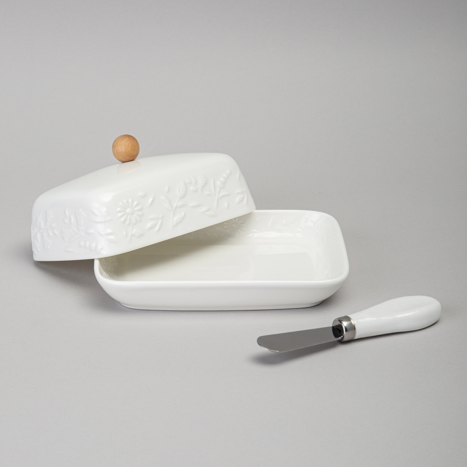 МАСЛЕНКА LEFARD, FLOWERS STORY, С ДЕР. КНОПКОЙ, НОЖОМ ДЛЯ МАСЛА 16, 5*12, 5*8 СМ