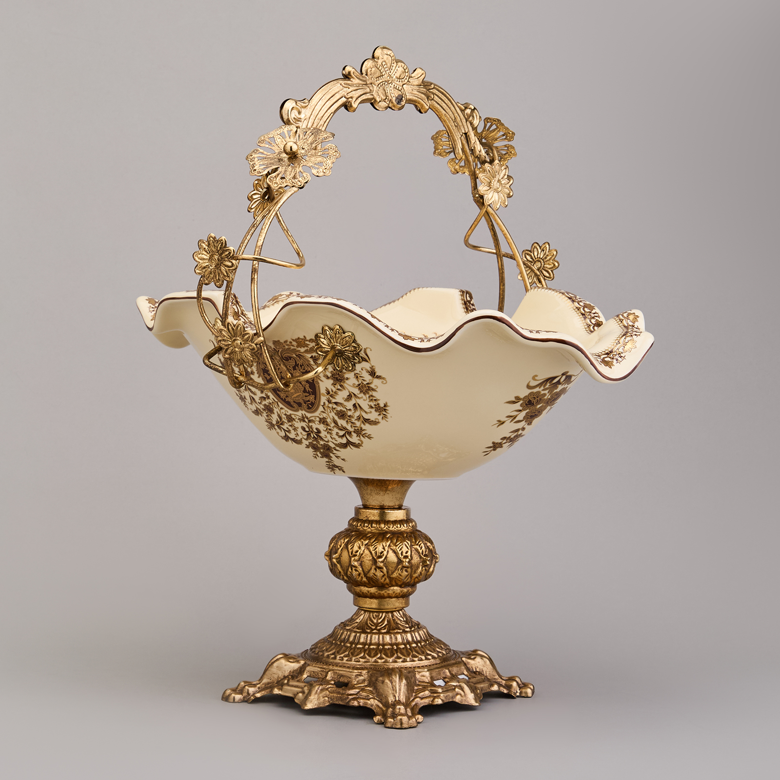 БЛЮДО НА НОЖКЕ 32*24*34 СМ