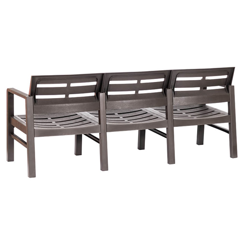 Диван трехместный IDEA РЕЙКИ М 4002, коричневый ротанг