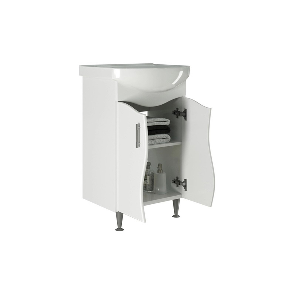 Тумба д/ванной, АНГАРА-50,  ОТДЕЛЬНО ПРИОБРЕТАЕТСЯ РАКОВИНА под рак.Уют-50, ROSA, ПВХ, раковина в комплект не входит