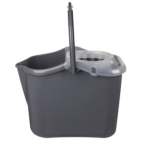 Ведро прямоугольное 13 л Homver Grenada 221225801/00, с отжимом МОП, бесцветное