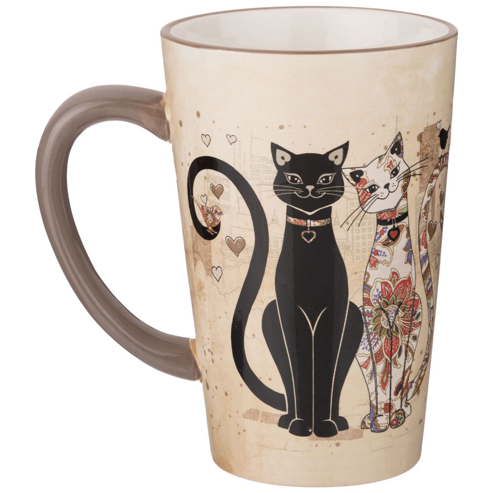 КРУЖКА AGNESS, ПАРИЖСКИЕ КОТЫ, 13, 5*9, 5*14, 5 СМ 530 МЛ, КОР=24ШТ.