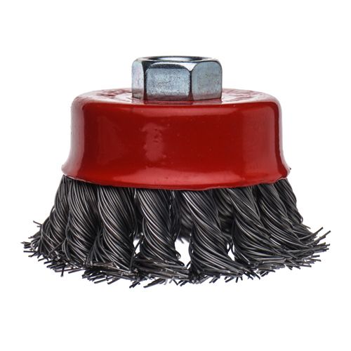 Щетка для УШМ, чашка, 65мм/М14 крученая Барракуда, сталь, 1/100