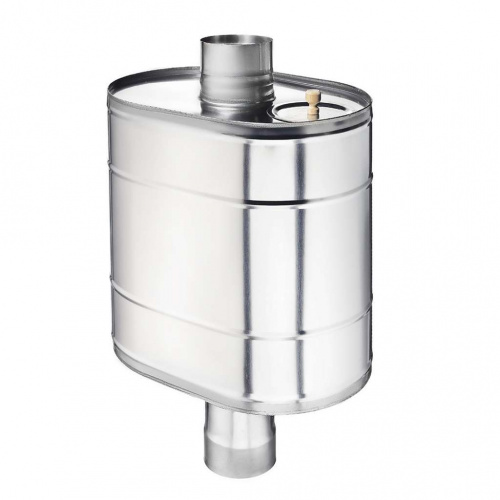 Бак на трубе для печи, 43л, ф 115, AISI 439/0,8мм, , штуцер 3/4, 1/1