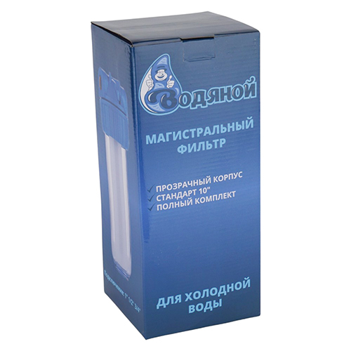 Фильтр магистральный ВМ-1-1, 10 SL ВОДЯНОЙ с картриджем 1/12
