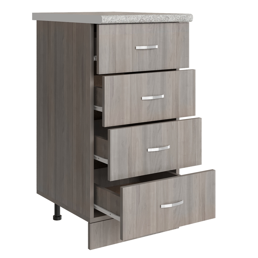 Стол разделочный 40 шимо/ясень светлый, 4 ящика