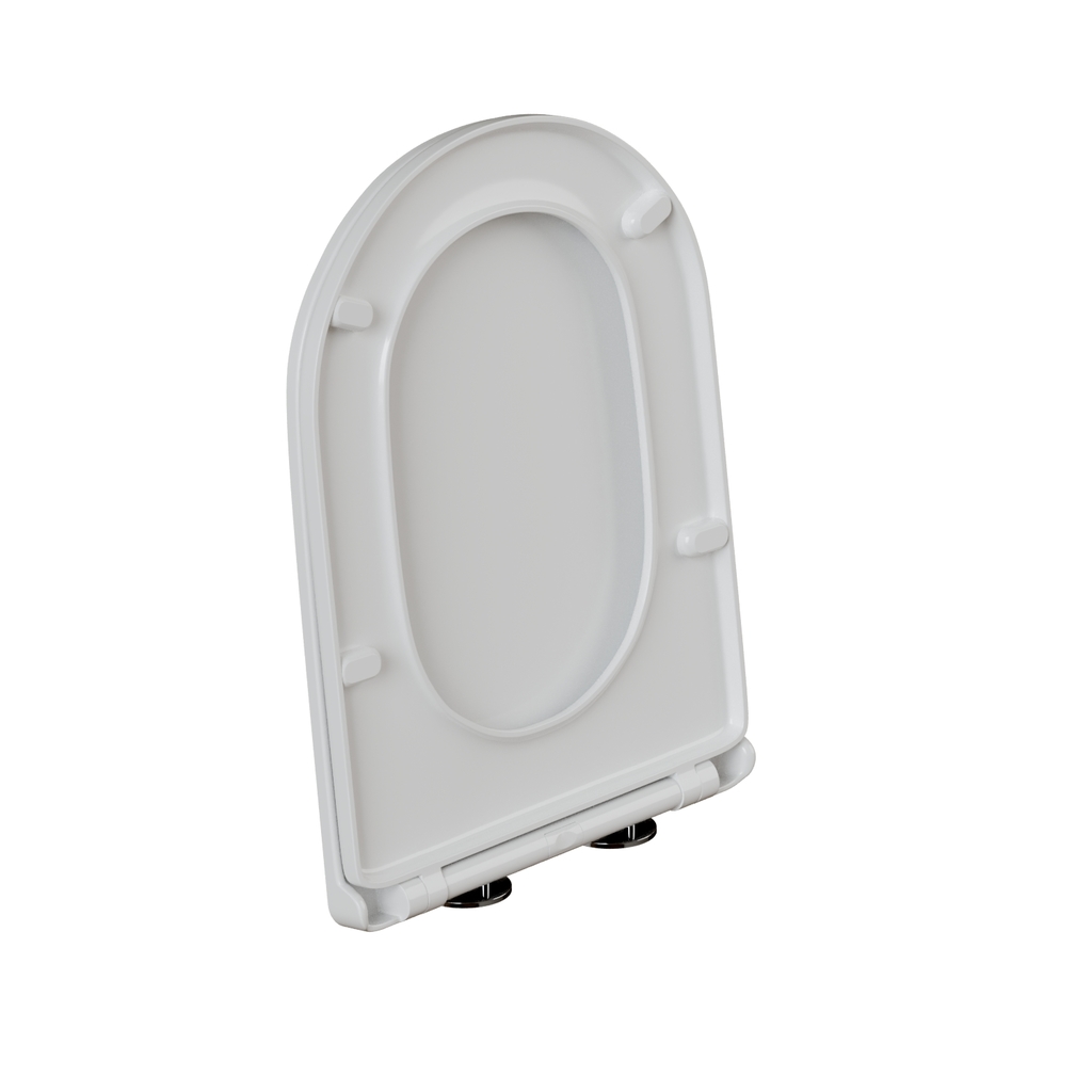 Сиденье для унитаза  WAVE NEO дюропласт, микролифт БЕЛЫЙ глянец