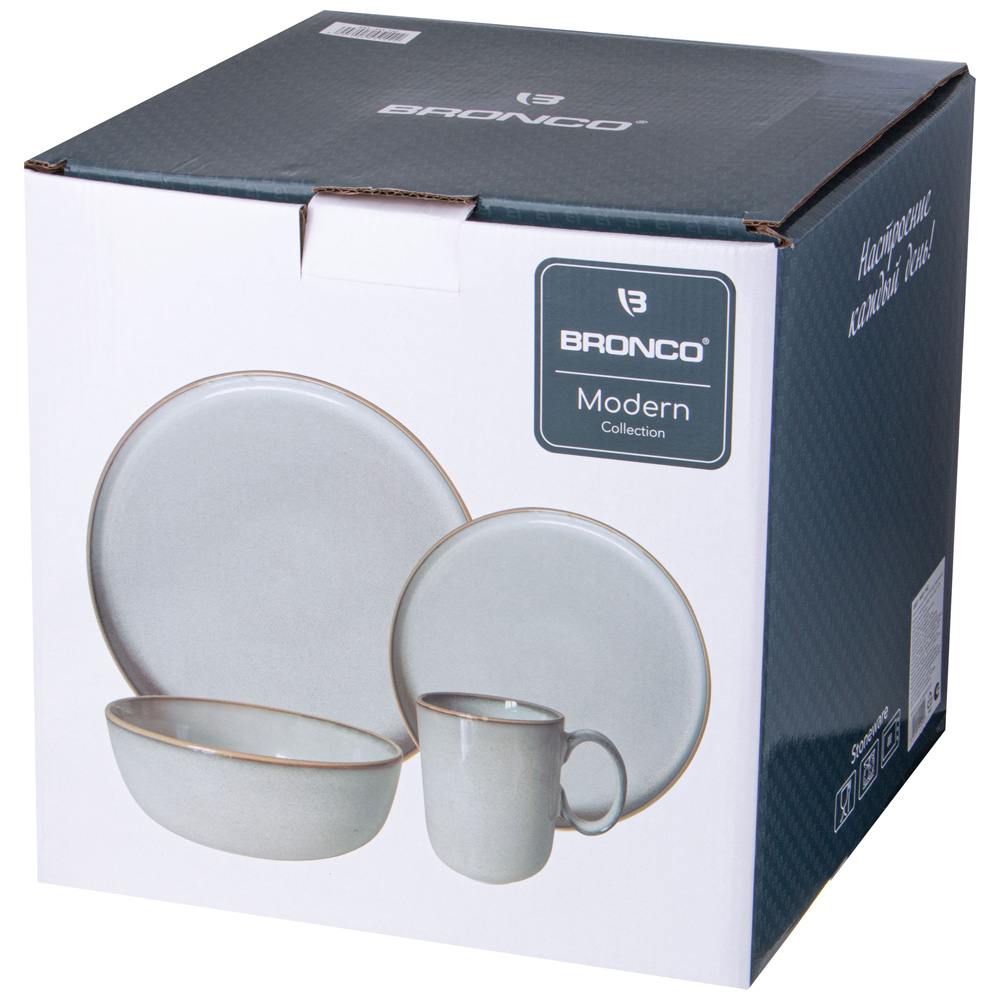 НАБОР ПОСУДЫ ОБЕДЕННЫЙ BRONCO, MODERN SAND, НА 4 ПЕР. 16 ПР., КОР=1НАБ.