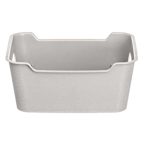 Корзинка универсальная 1.5 л Homver Mango 223300121/04, 190х140х80 мм, светло-серая