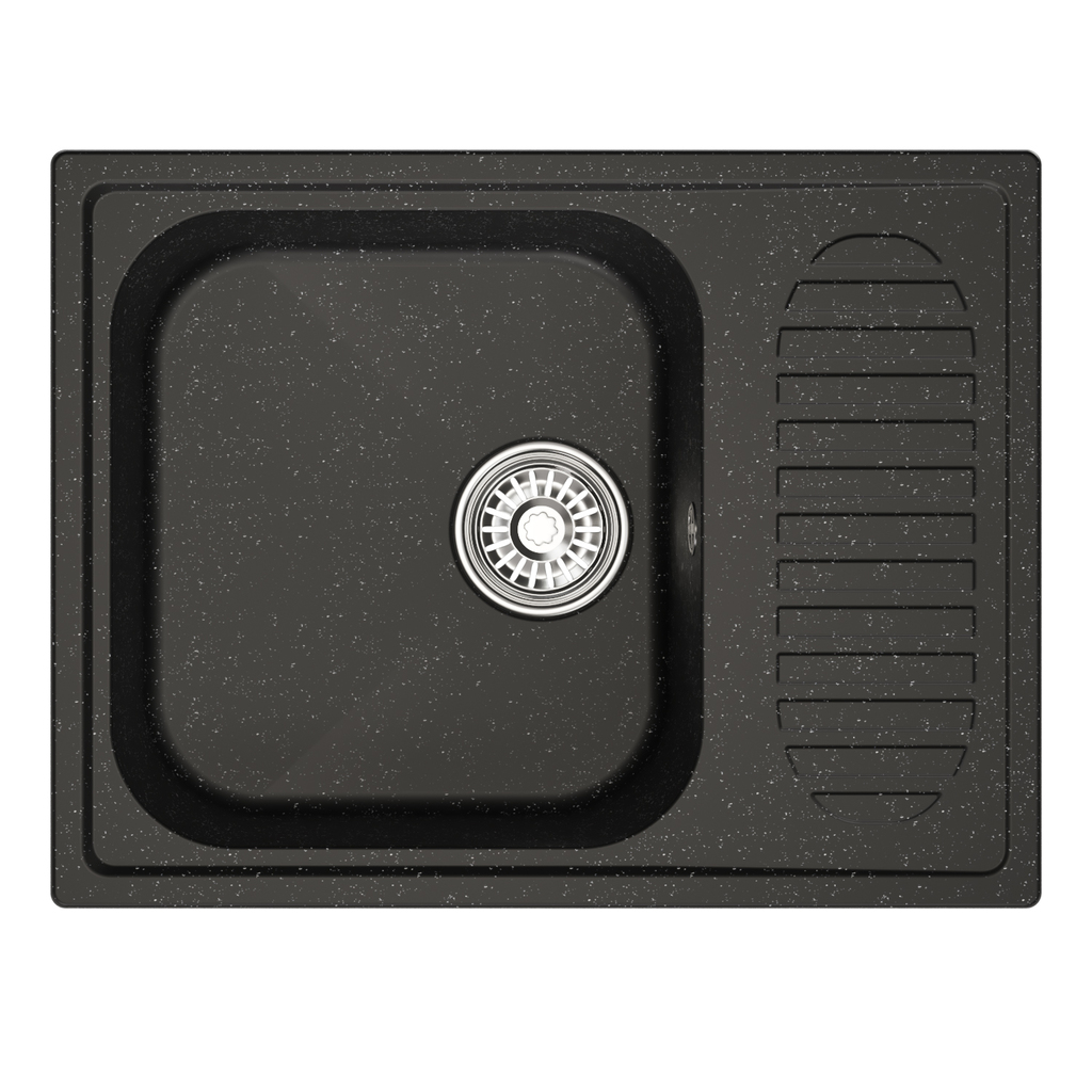 Мойка ML-GM18 с крылом, черная, 308, 640*490*190мм NEW