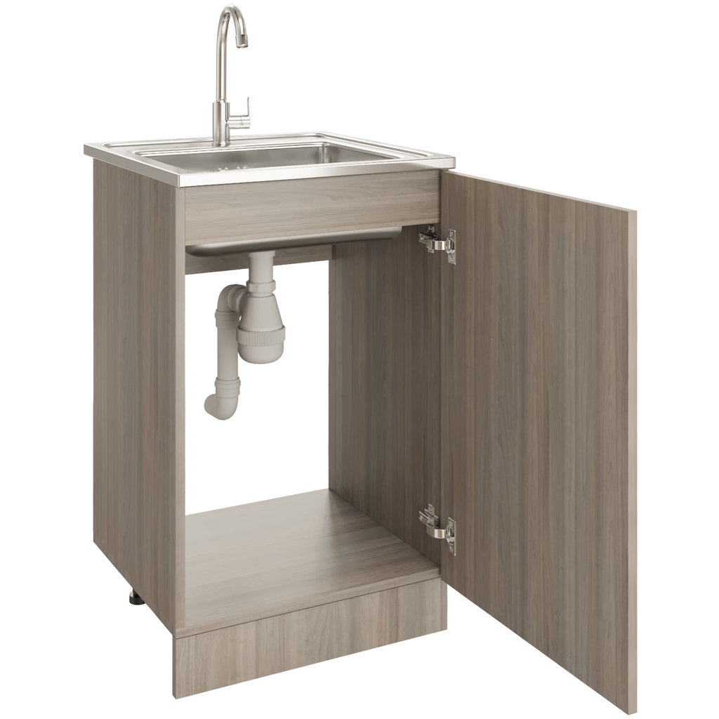 Тумба 50 ЛДСП, ОТДЕЛЬНО ПРИОБРЕТАЕТСЯ МОЙКА шимо/ясень светлый