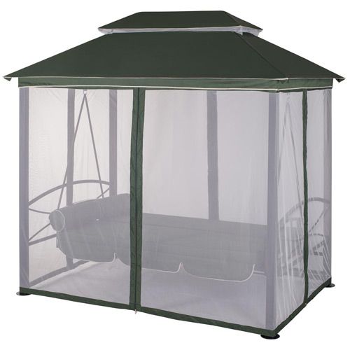 Беседка-качели Пальмира черный/зеленый T01